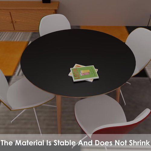 Zinkooat Small Round Table Cover - Can Be Used On Both Sides Waterproof and Easy to Clean Good Flatness Used for Coffee Table Dining Table(Black+Gray Dia.26Inch)