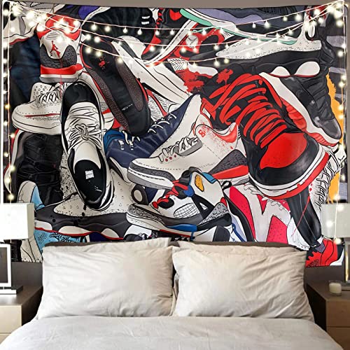 Sneakerhead Wall Tapestry - Aesthetic Shoe Room Decor (35" x 47")