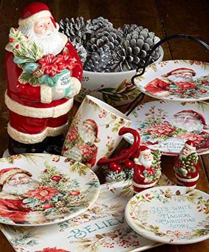 Certified International Christmas Story 6-Inch Canape Plates Set of 4, Pack of 2