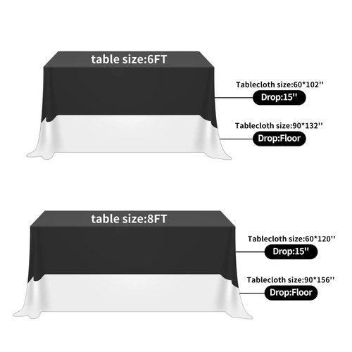 Fokitut 12 Pack Waterproof Rectangle Tablecloth, 60x102 Inch, Stain Resistant and Wrinkle Polyester Table Cloth, Fabric Table Cover for Kitchen Dining, Wedding, Party, Holiday Dinner-White