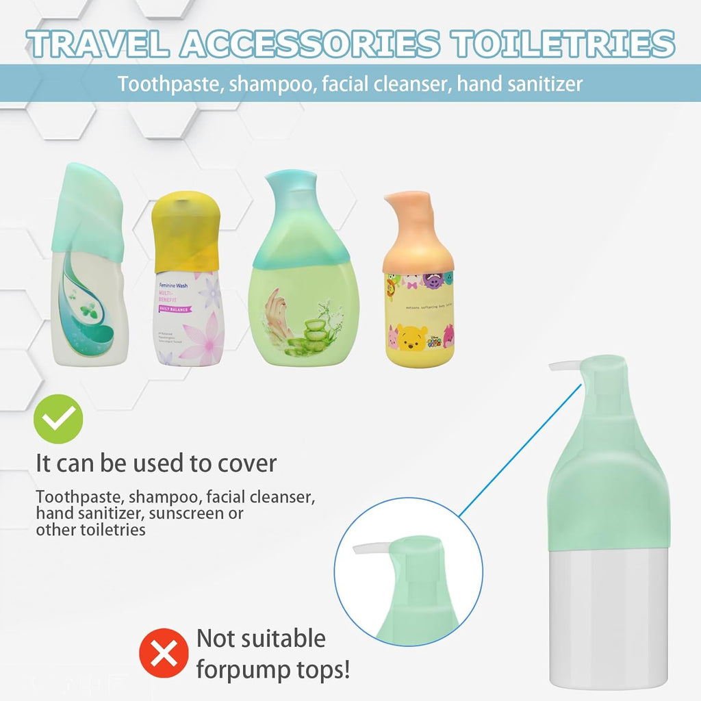 TRANOMOS Silicone Bottle Covers - Leak-Proof Travel Essentials for Men & Women | Perfect for Beach & Cruise Vacations