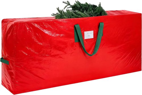 KRYSTY Christmas Tree Storage Bag - Durable Waterproof Zippered Bag for 7.5-Foot Holiday Tree | Red