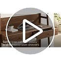 Modway Walnut 3-Piece Office Desk and Bookshelf Set - Modern Home Office Furniture