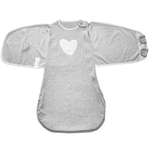 Enrich YLife Baby Swaddle Sack, Adjustable for Startle Reflex, Cotton, 2-Way Zipper for Easy Diaper Changes, Swaddle Bag Swaddle Wrap for Babies 6-12 Months (Grey)