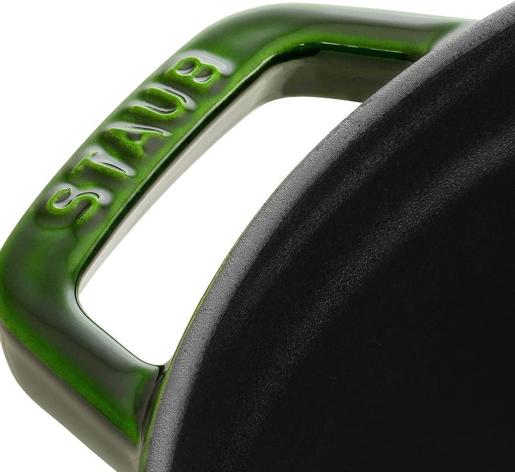 Staub 5.5 Quart Round Cocotte - Elegant Basil Color for Perfect Cooking & Serving