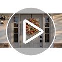 22-Inch Lighted Fall Wreath with Pumpkin, Sunflowers and Removable Sign