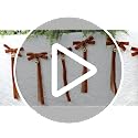 Christmas Velvet Bow Garland with Bells – Pre-Strung 8 Bows Mantel Staircase Decor
