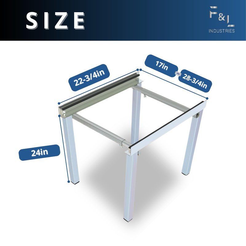 F&L Heavy-Duty Foldable Air Handler Stand – Rust-Resistant Metal Frame for Durable HVAC Support, Compact and Portable Design, Easy to Assemble, Ideal for Stable Equipment Positioning (24")