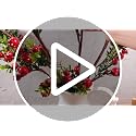 6-Pack Artificial Pomegranate Branches Decor — 24in & 29in Foam Stems