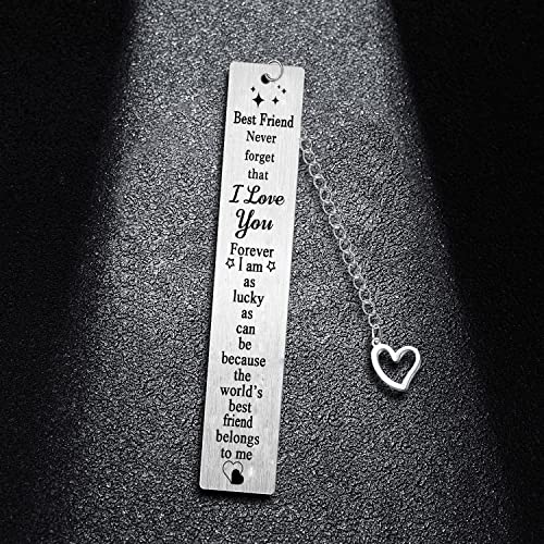 Best Friend Bookmark (Variation: Best Friend) Stainless Steel Keepsake Gift for Birthday Christmas Graduation