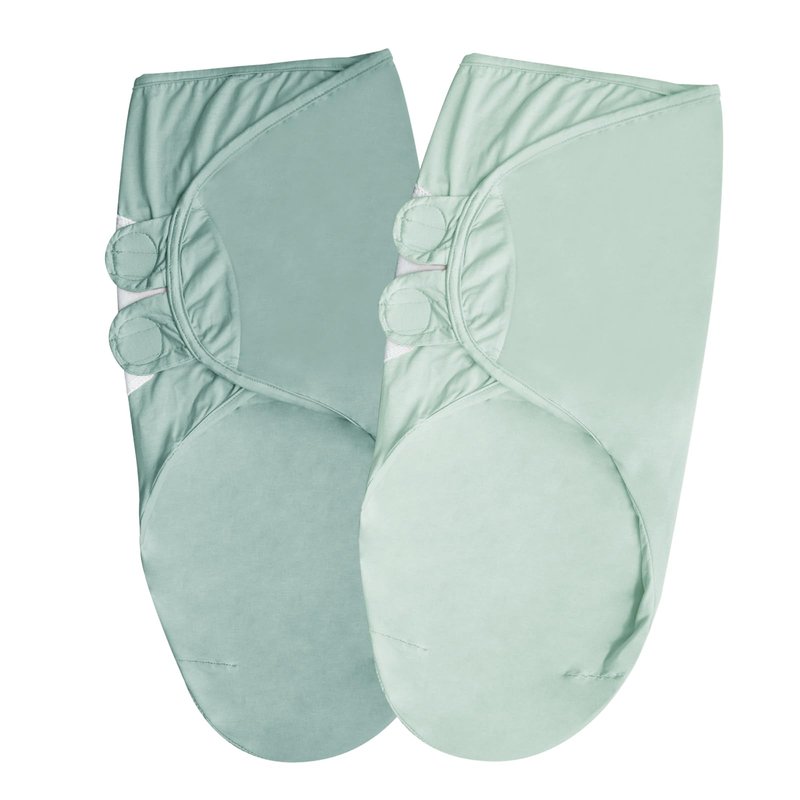 Dormlony Viscose from Bamboo Baby Swaddles Blanket for Newborn, 2-Pack Adjustable Infant Sleep Sack wrap (Ice Blue, 0-3 Months)
