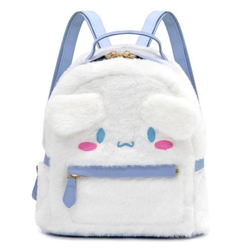 KIEAL Blue Kids Backpack, Kawaii Stuff Plush Backpack, Adorable Bag Handbag for Girls Kids Fans Birthday Present School Supplies