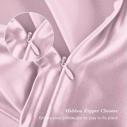 Mulberry Silk Pillowcase by Skiennix - Soft & Cooling Queen Size for Hair & Skin | Light Pink