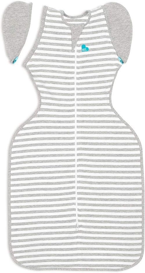 Love To Dream Swaddle Up Transition Swaddle - Zip-Off Wings for Easy Transition | 1.0 TOG, 13-19 lbs, Gray
