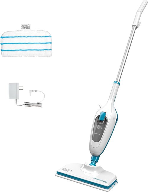 BLACK+DECKER Steam Mop - Powerful Cleaning with Fast Drying Technology | Sleek White Design