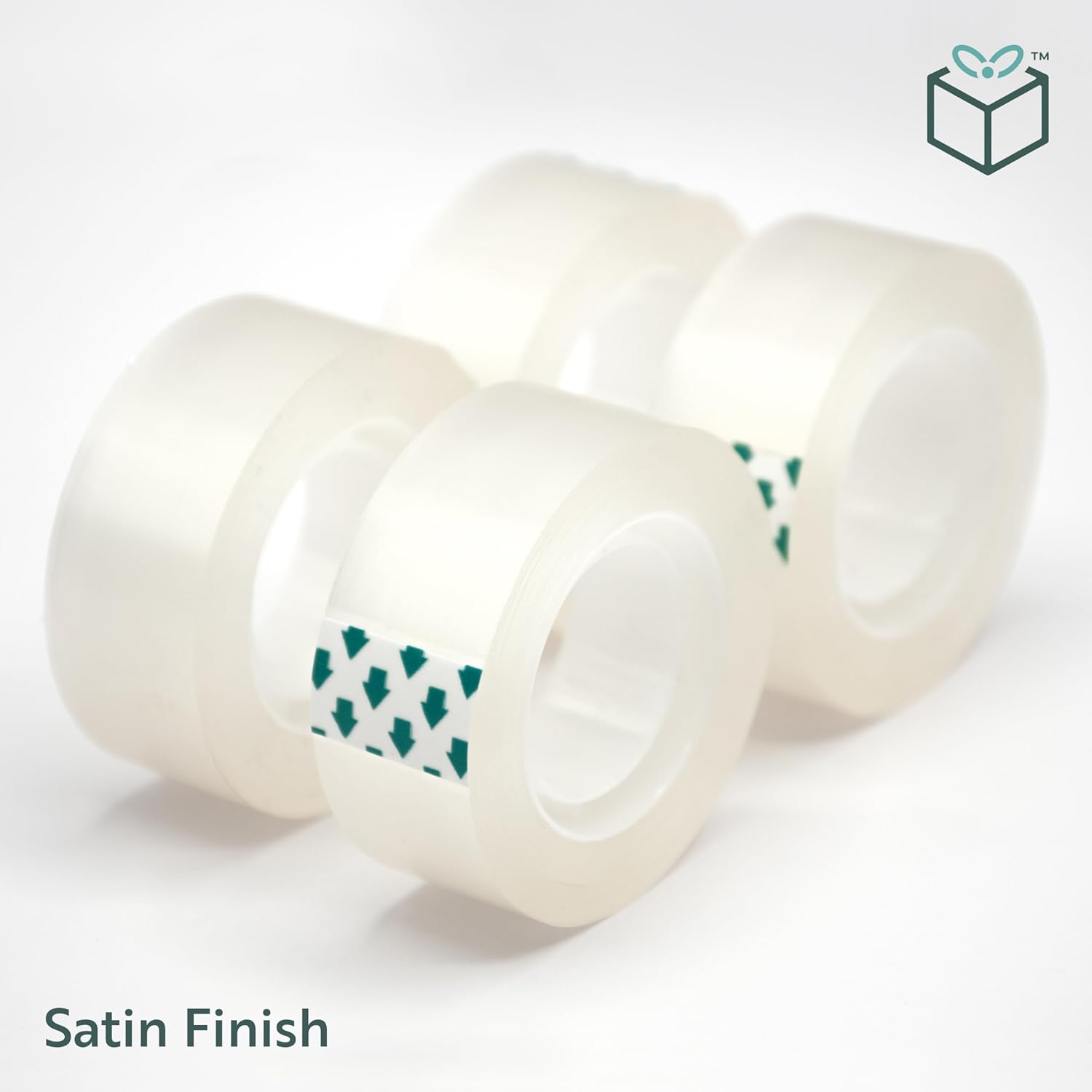 Wrap Buddies Clear Adhesive Tape Rolls - Satin Finish for Crafting & Gift Wrapping - 4 Pack