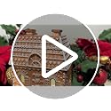 Cynkeyee 6.5 Inch Gingerbread Christmas Figurine - Resin Village House, Two Chimney