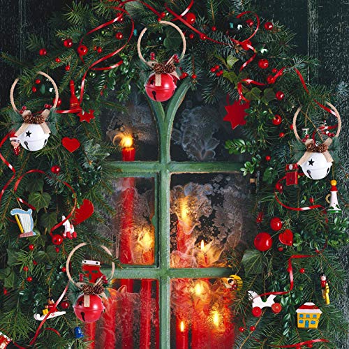 HEALLILY 4pc Retro Metal Jingle Bells Set for Christmas Tree Door Wall Pets