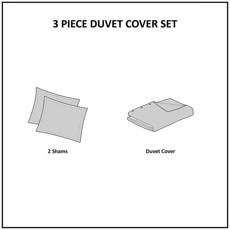 N Natori Brush Stroke Reversible Duvet Set Abstract Styling, Embossed Seersucker Design, All Season, Breathable Oversized Comforter Cover Bedding, Shams, King(110"x96") Blue 4 Piece