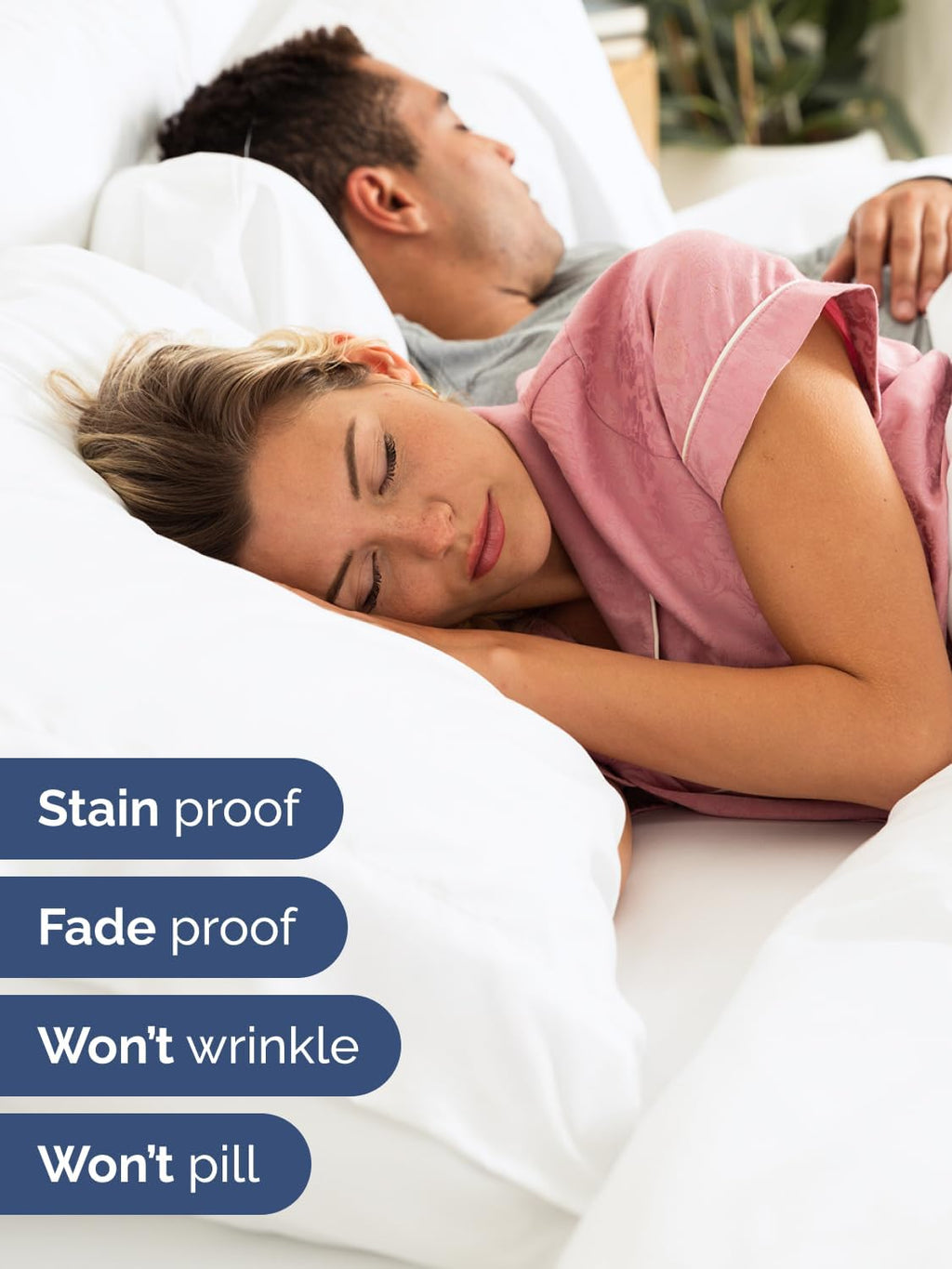 Skiennix Extra Deep Cal King Sheet Set - 6 Piece Breathable Cooling Bedding - Soft, Wrinkle-Free White