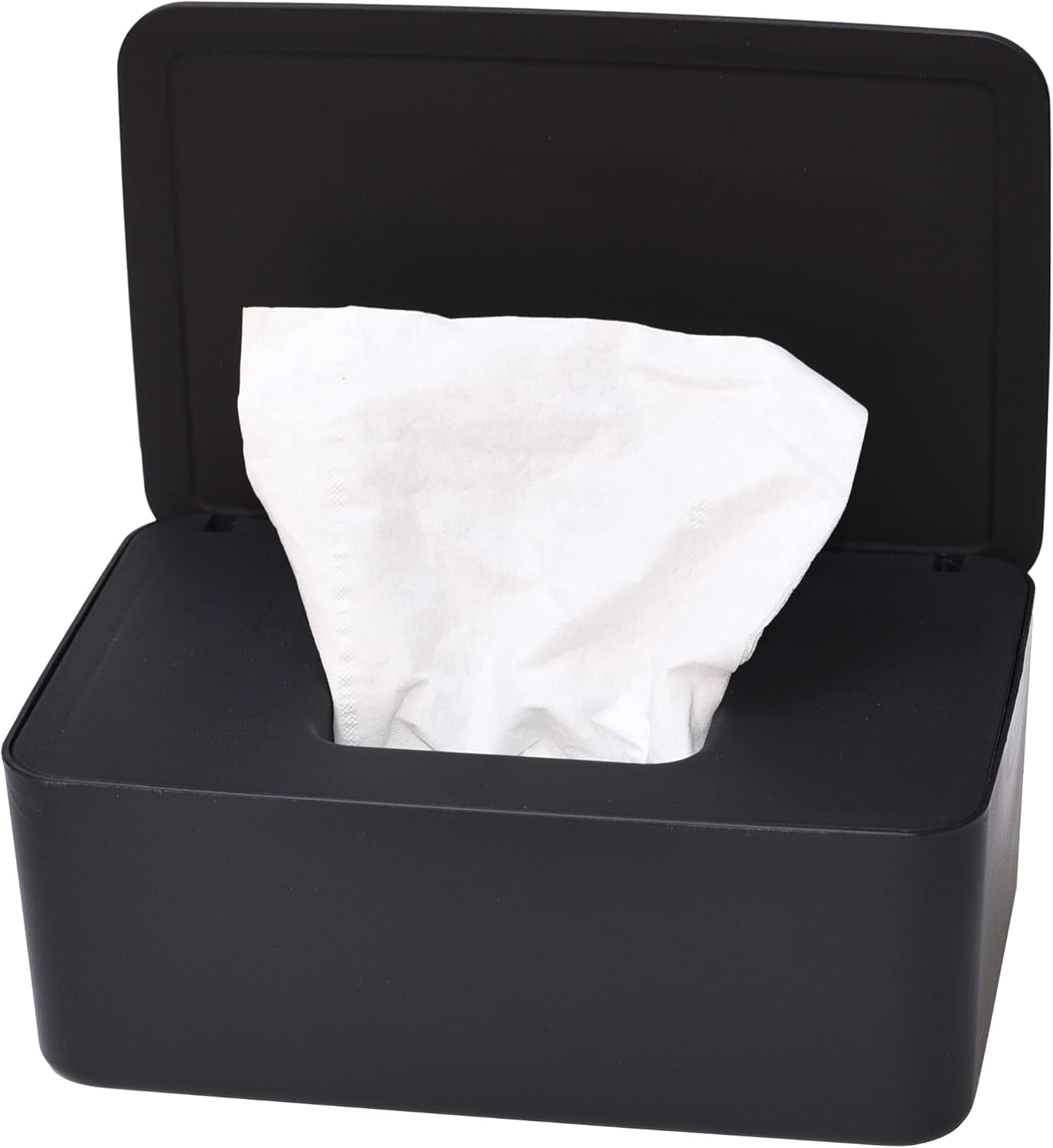 Skiennix Diaper Wipes Dispenser - Stylish Tissue Storage Box with Lid for Home & Car (Black)