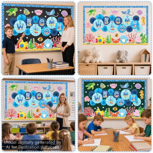 Underwater World Bulletin Board Set - Ocean Themed Classroom Decorations