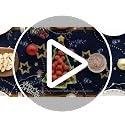 Artoid Mode 13 x 72 Inch Watercolor Star Olive Hanukkah Table Runner – Blue