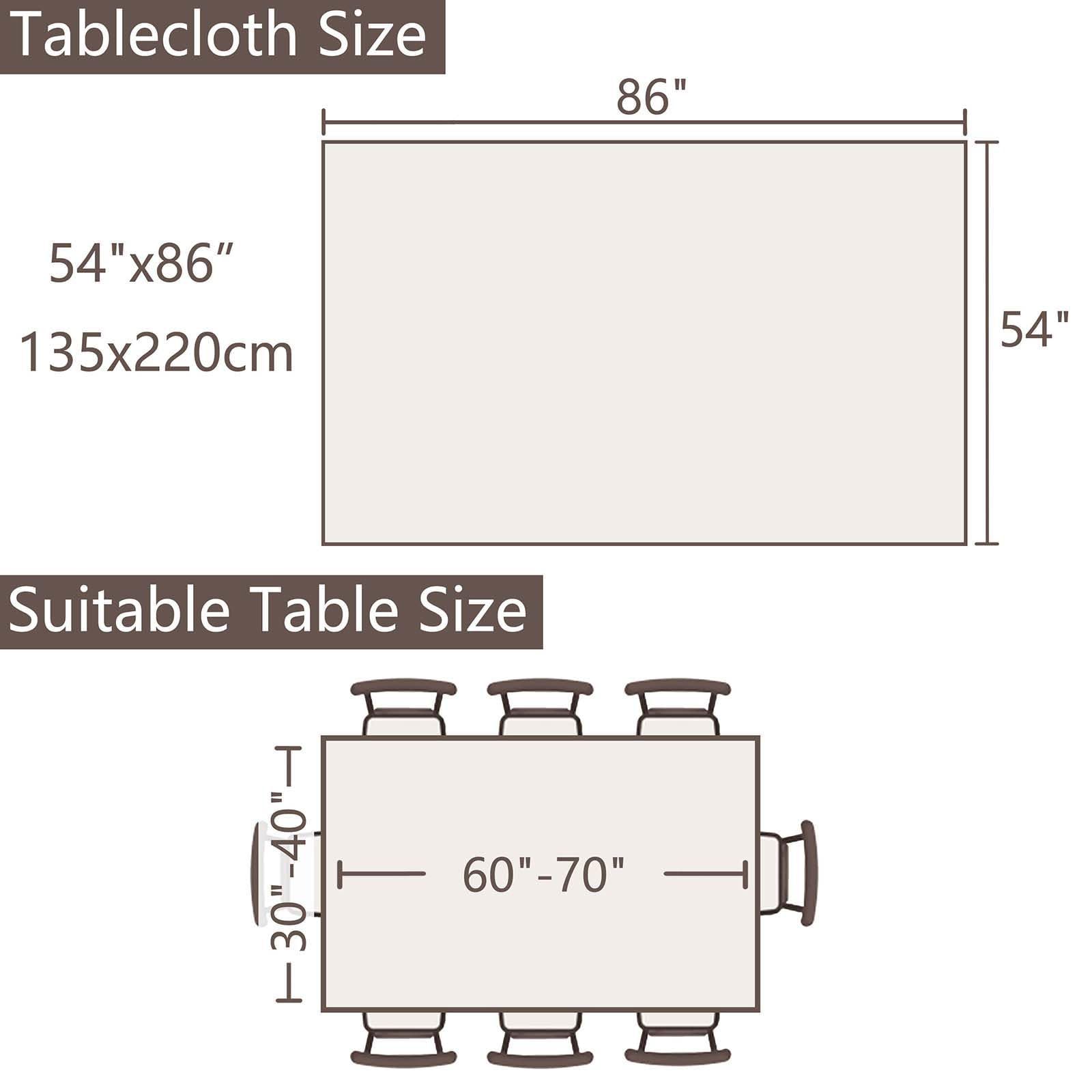 SIELUNO Rectangle Table Cloth Rustic Farmhouse Tablecloth Heavy Duty Cotton Linen Waterproof Wrinkle Free Table Cloths for Kitchen and Dining Room-Hollow Blue-Rectangle, 54"x86", 6-8 Seats