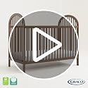 3-in-1 Convertible Solid Wood Baby Crib with 4 Heights - Hazelnut