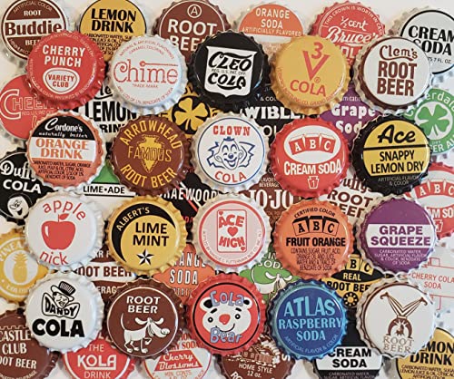 100 Vintage-Style Soda Bottle Caps, 1.25-Inch Unused Crown Caps