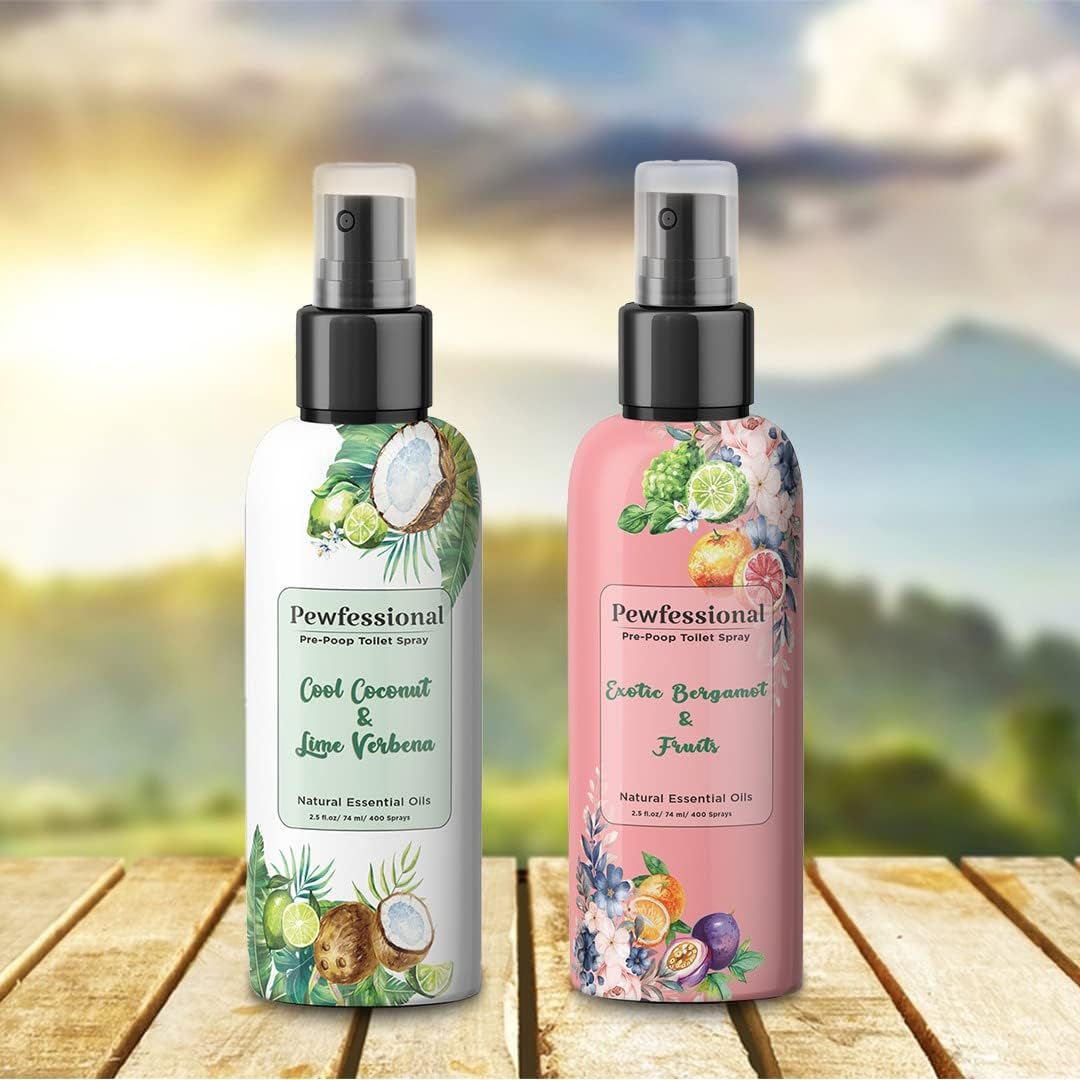 Poop Spray | Pre-Poo Toilet Spray by [Brand Name] - Bathroom Odor Eliminator, 2.5 Oz, 5-Pack Travel Size