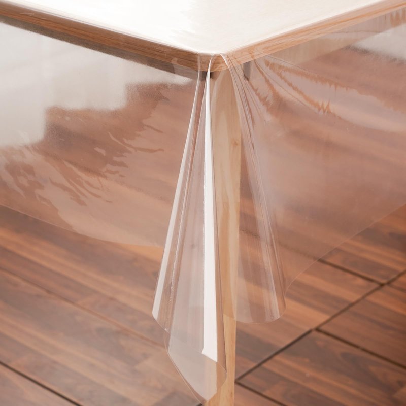 Rawgoodz Clear Plastic Tablecloth Protector Rectangle 60x84 inch Waterproof Oilproof Stain Resistant Wipeable Table Cover for Dining Tables