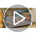 4-Tier Kids Bookshelf with Canvas Pockets and Sturdy Iron Frame
