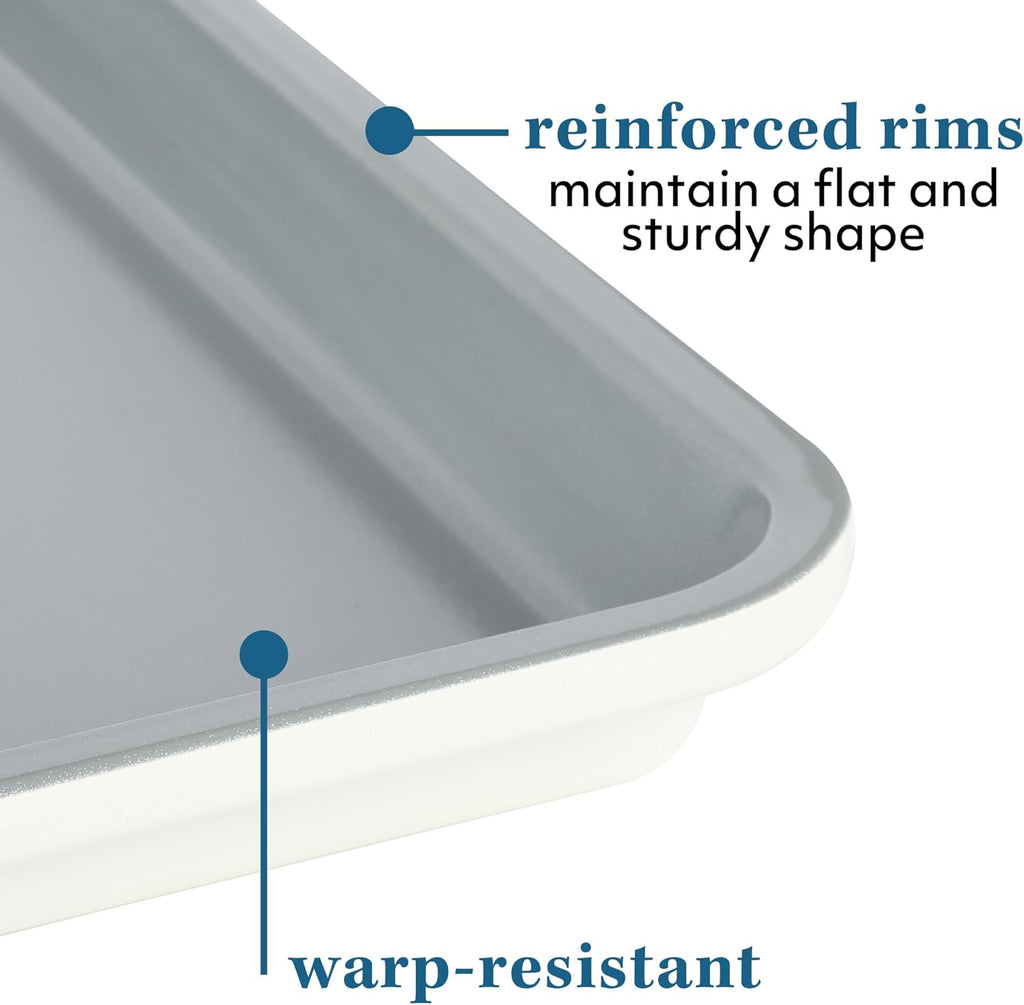 Sur La Table Bake Sale Large Nonstick Ceramic Baking Sheet - 18 x 13 Inch, PFA-Free, Linen White