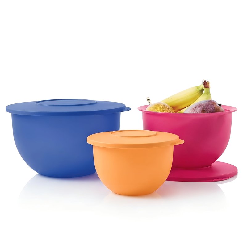 Tupperware Brand Impressions 6-Piece Classic Bowl Set (3 Bowls + 3 Lids) - Dishwasher Safe & BPA Free - Airtight, Leak-Proof Food Storage Containers for Fridge & Pantry