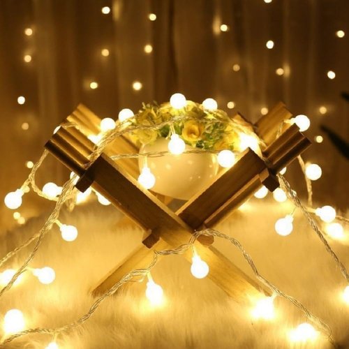 Globe USB String Lights - 20ft 40 LED Warm White Fairy Lights for Party & Home Decor