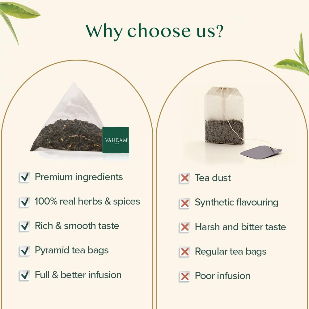 VAHDAM, Earl Grey Black Tea Bags (30 Count) Medium Caffeine, Non GMO, Gluten Free | Citrus Bergamot & Smooth | Resealable Ziplock Pouch | Individually Wrapped | Plant Based Tea Bags