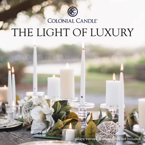 Colonial Candle Unscented Taper Candles - Classic Ivory, 10 in, Pack of 6 | Up to 8 Hours Burn Time