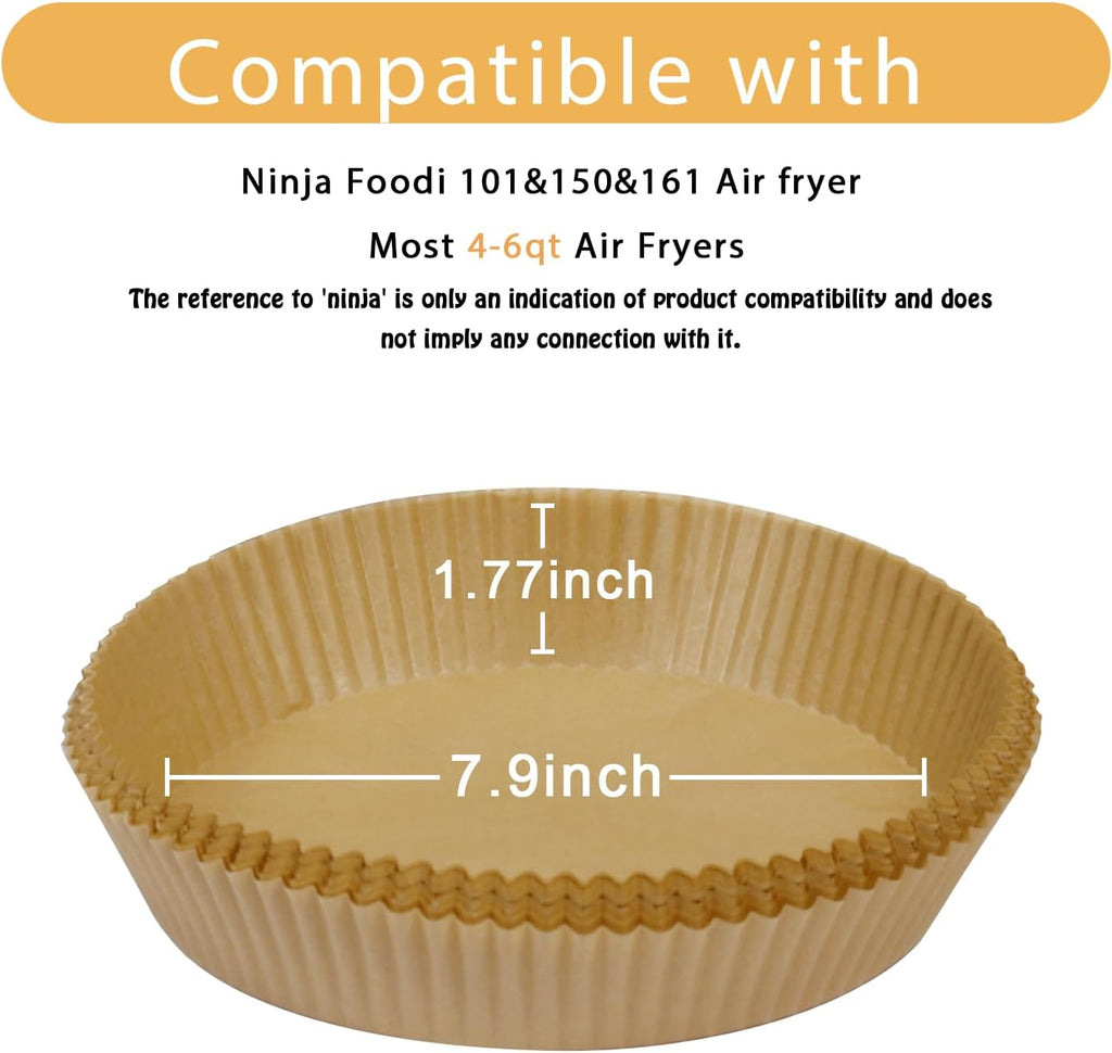 SIUDANGKA Air Fryer Liners - 200 Disposable Parchment Paper Sheets for Ninja AF101 & AF150 XL