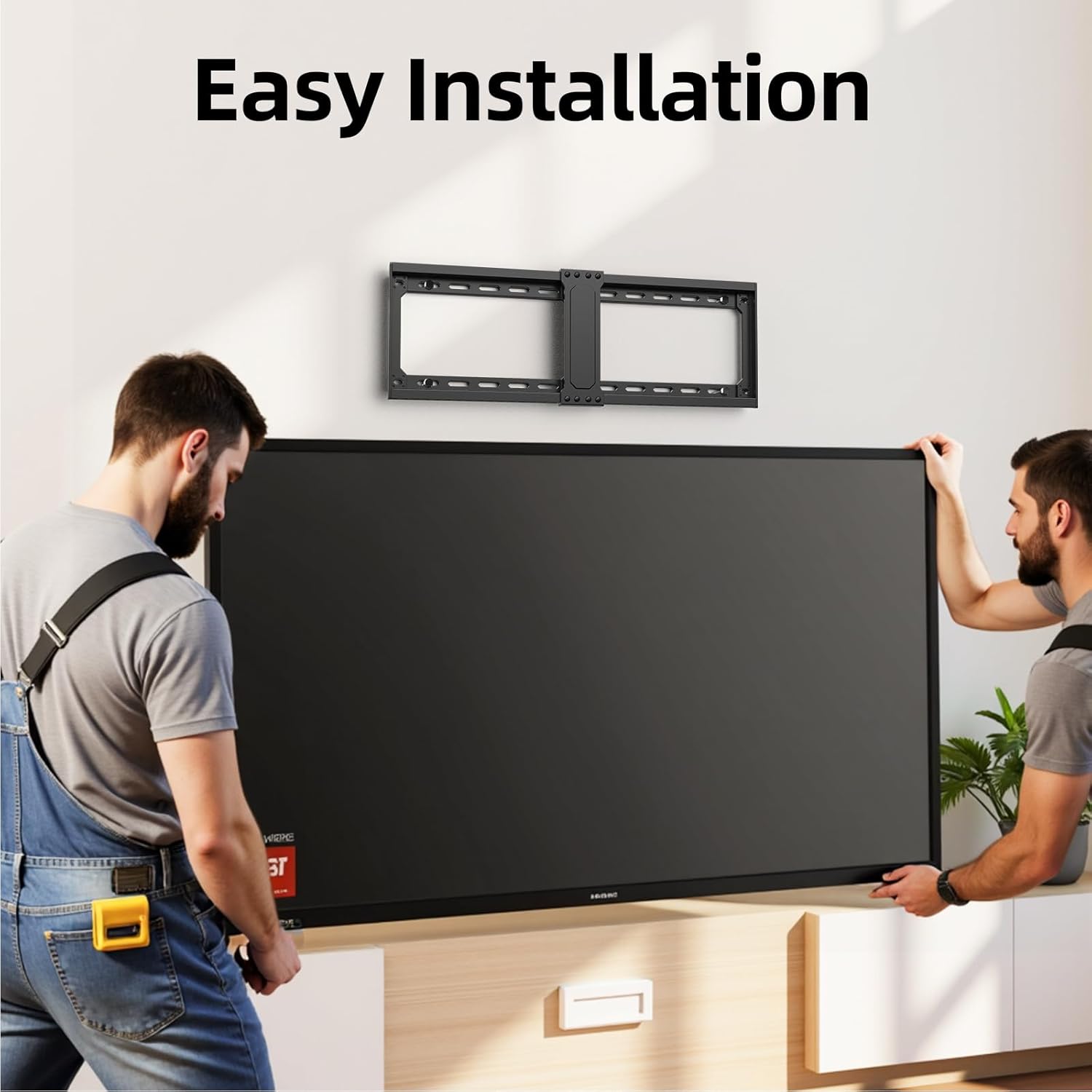USX MOUNT TV Wall Mount - Low Profile Fixed Bracket for 42-95 Inch TVs | Supports Up to 132 lbs