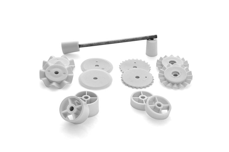 Ateco 13912 Adjustable Fondant Cutter, Ribbon and Bow Cutter with 4 Patterns
