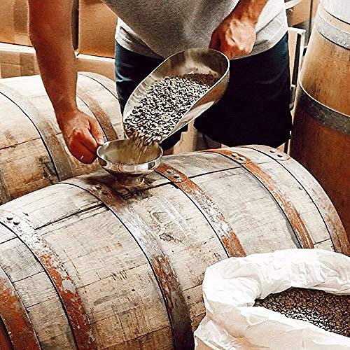 Oak & Bond Coffee Co. Bourbon Barrel Aged Coffee, Brazil Single Origin Whole Bean, Medium Roast - Chocolate, Caramel, Mandarin Orange, Sweet Bourbon Flavors - 10oz
