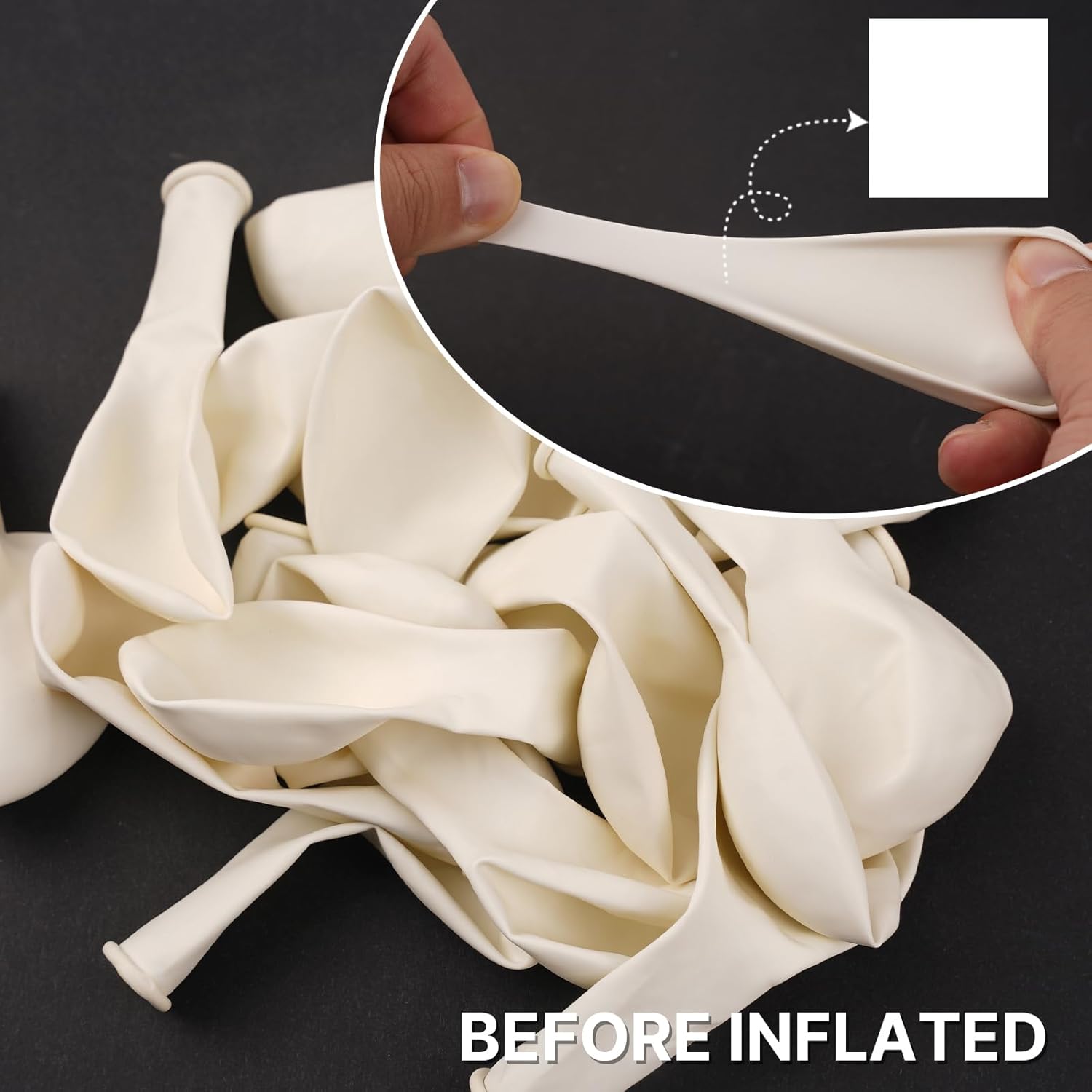 PartyWoo Metallic Gold & White Balloons - 100 Pcs for Stunning Celebrations