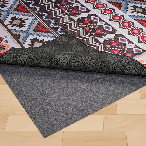 8x10ft Non-Slip Rug Pad, Waterproof Felt Carpet Mat for Hardwood Floors