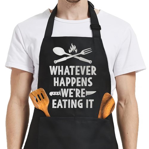 SANDJEST Gift Cooking Grilling BBQ Apron for Men Funny Aprons with Pockets Women Husband Dad Grandpa Boyfriend Wife Girlfriend Mom - Humorous Aprons Gifts for Birthday Christmas