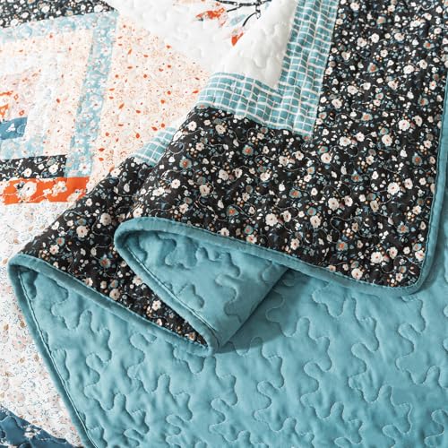 BEDIFANY Floral King Quilt Set - 3-Piece Lightweight Bedspread Coverlet