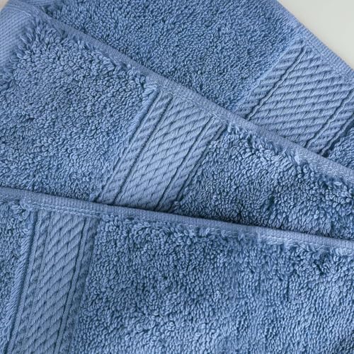 Egyptian Cotton Bath Sheet Set, 2-Piece Ultra-Plush 800 GSM Towels, Denim Blue