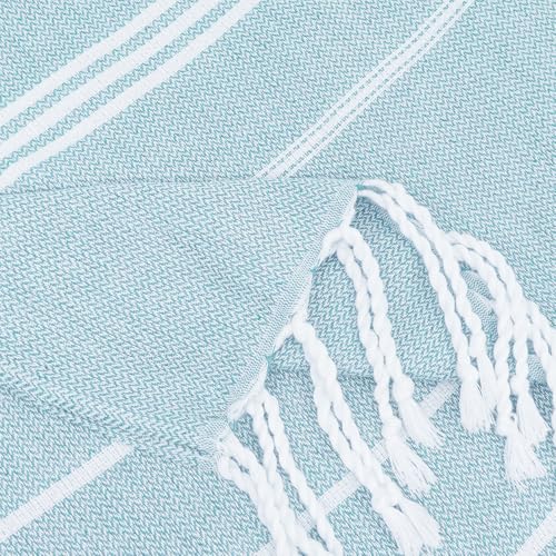 Oversized Turkish Cotton Beach Towels 36x71, 6-Pack Sand-Free Quick Dry