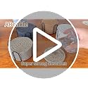 8-Piece Woven Cotton Drink Coaster Set with Holder, 4.3-Inch Absorbent Coasters
