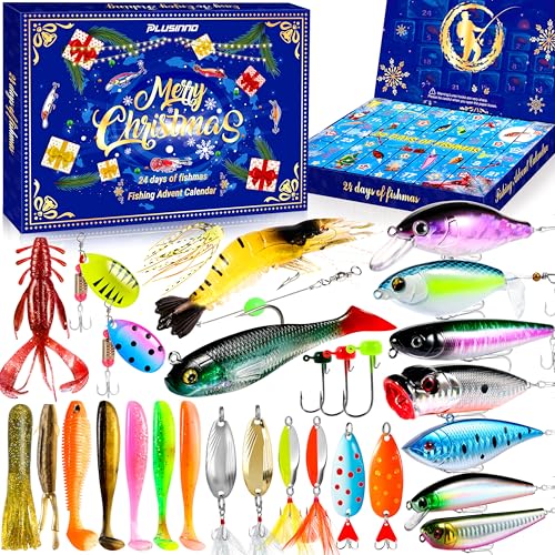 Fishing Advent Calendar 2026 - 24 Days Christmas Countdown Lures Set